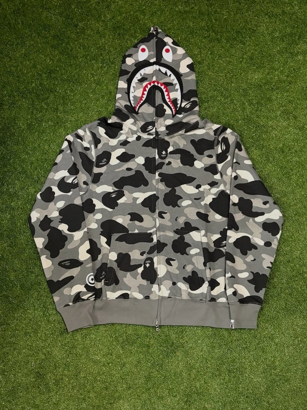 Grey Mix Bape Hoodie